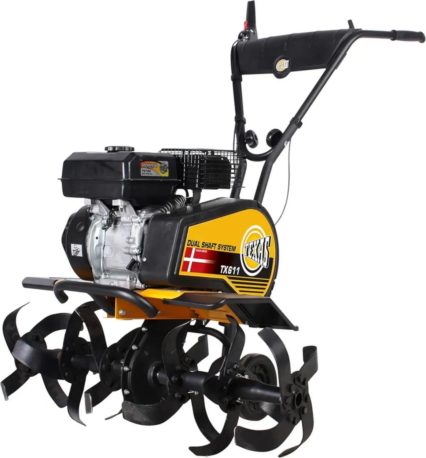 Leistungsstarke TEXAS Motorhacke mit Benzinantrieb, 4-Takt, 30-85 cm Breite, 33 cm Arbeitstiefe